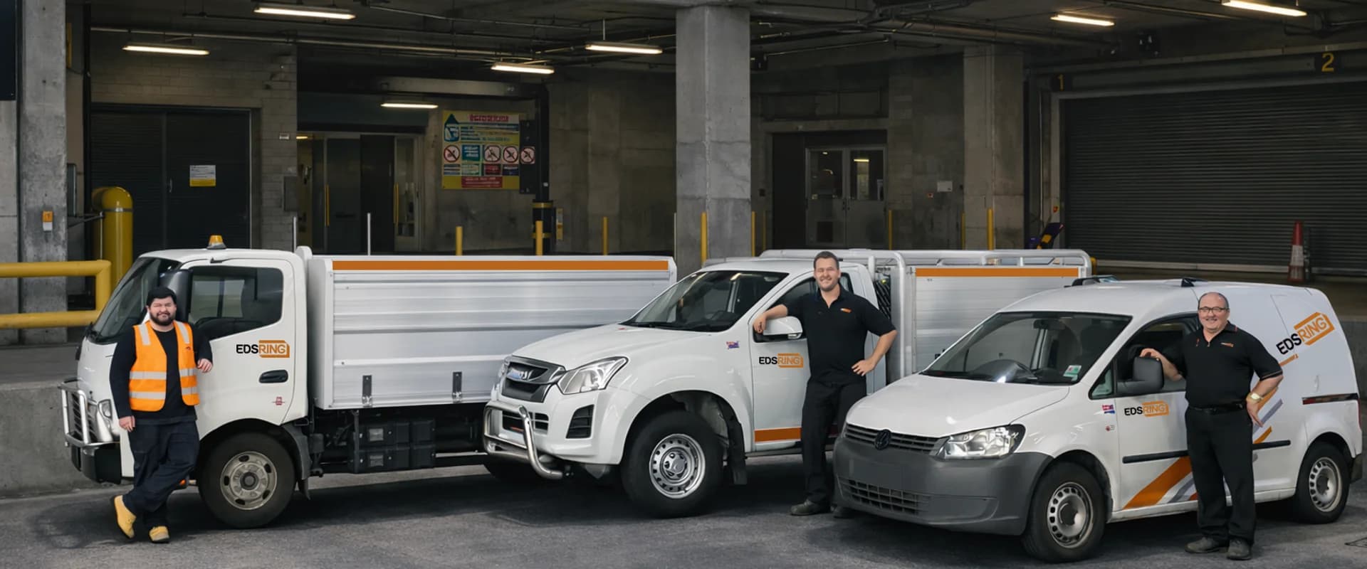 EDSRING fleet and team members ready for building maintenance